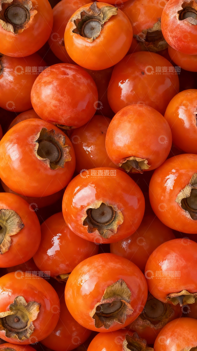 高清大图下载【趣麦麦图】平铺的柿子4