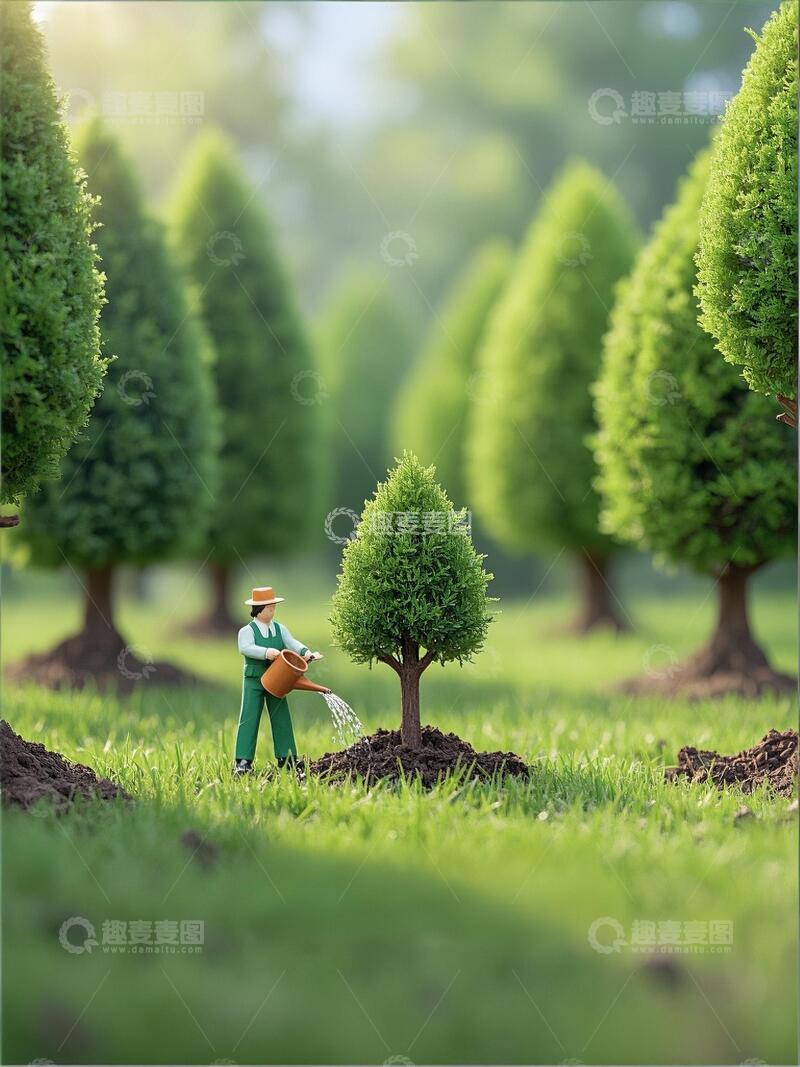 源文件下载【趣麦麦图】植树节活动海报-14