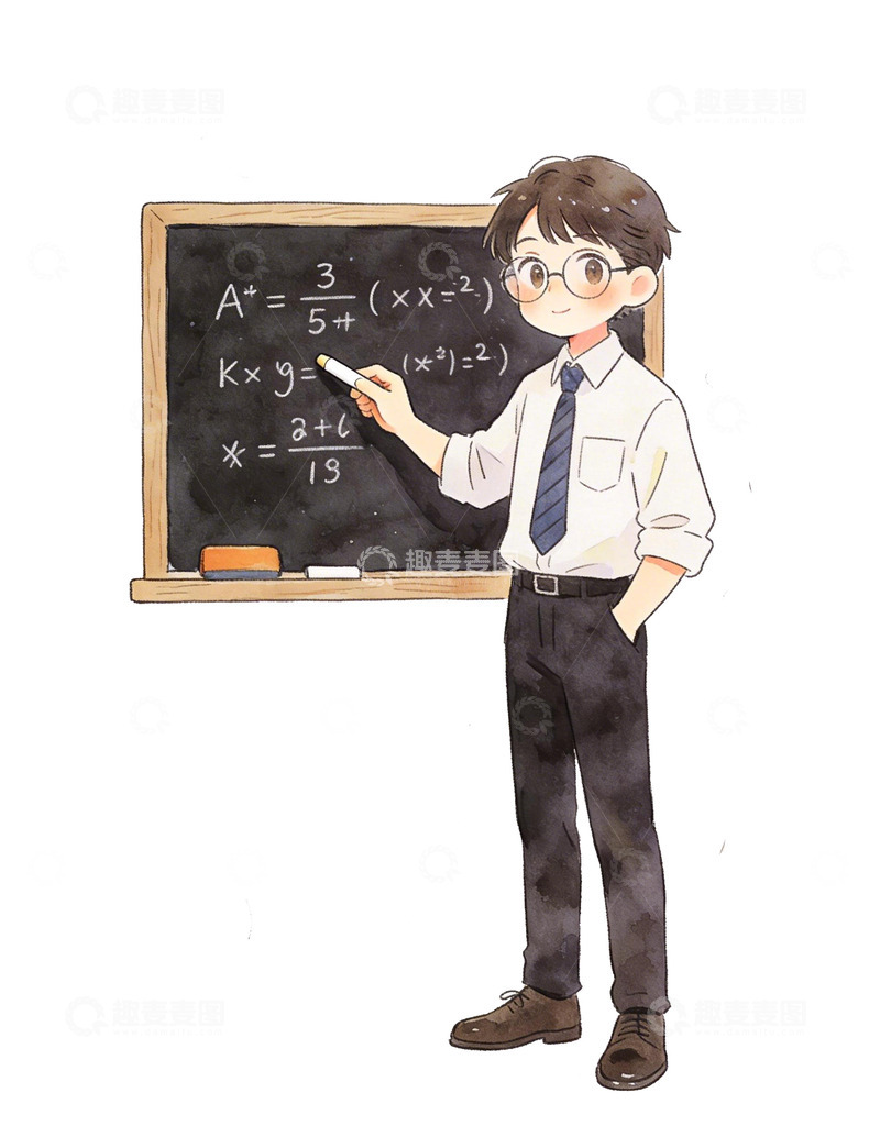 高清大图下载【趣麦麦图】教师教学插图动漫风格设计素材