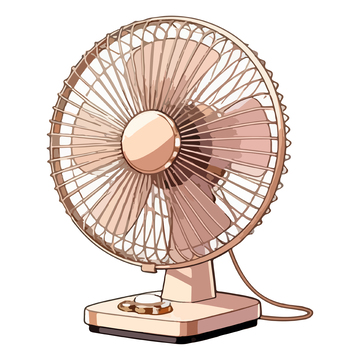 复古电风扇插画素材