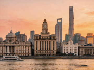 上海黄昏城市风光摄影