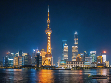 夜景上海天际线风光摄影