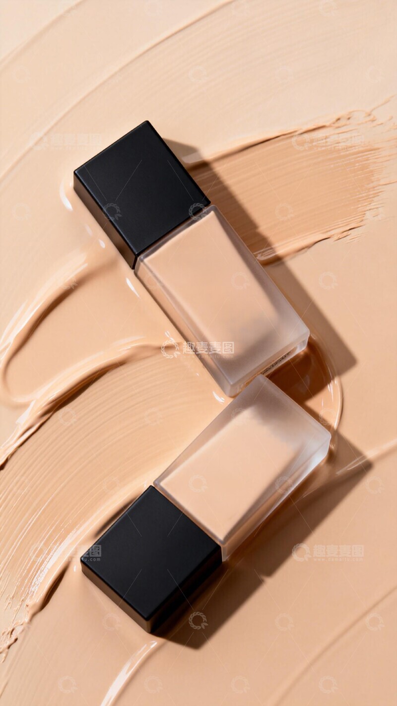 高清大图下载【趣麦麦图】化妆品粉底液展示摄影