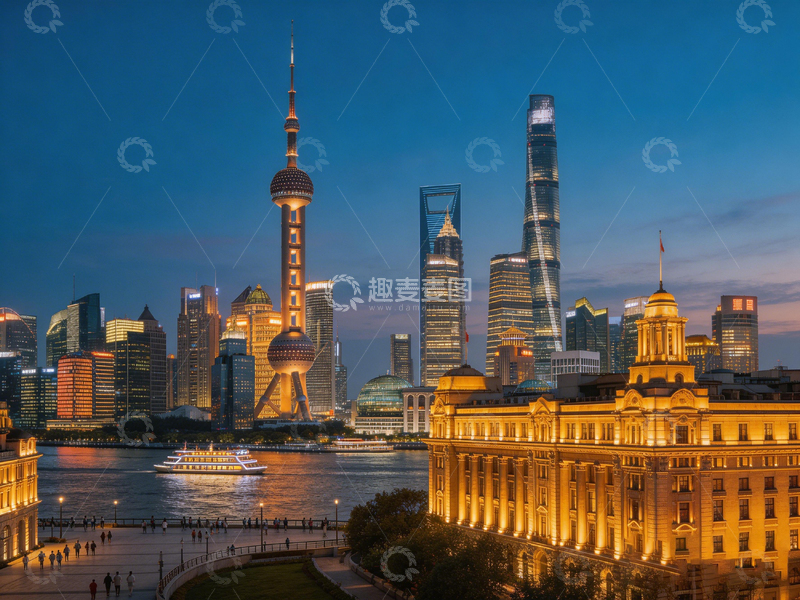 高清大图下载【趣麦麦图】城市夜景高楼大厦风光摄影
