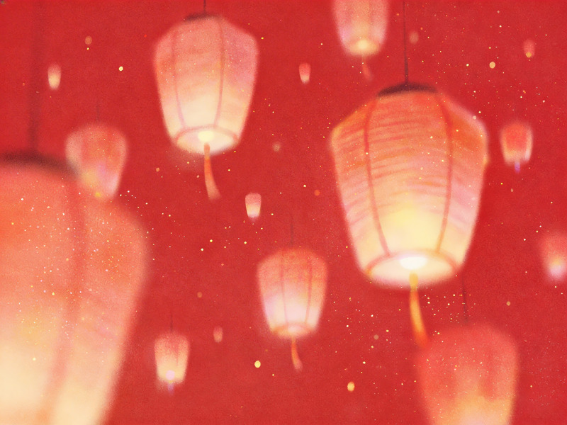 元宵节灯笼插画8