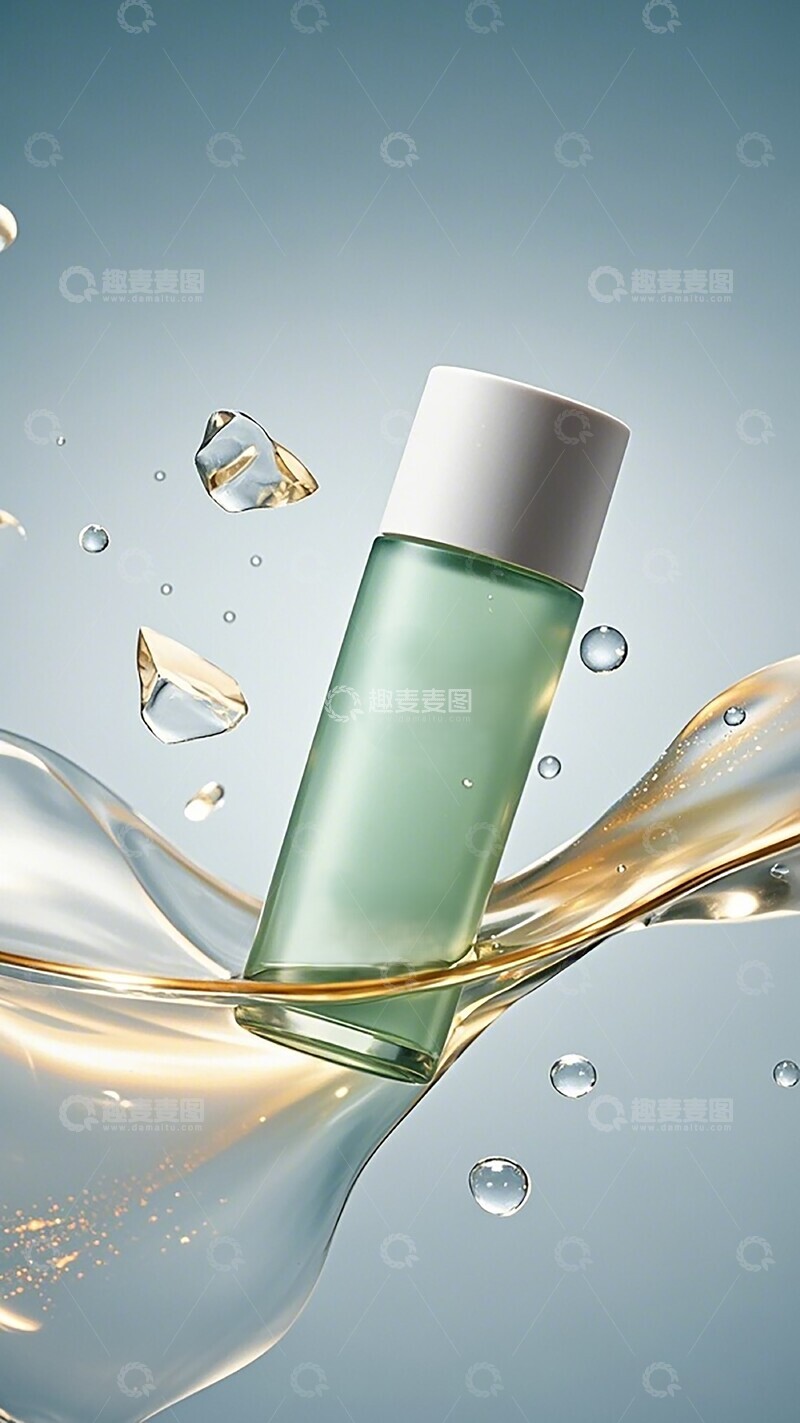 高清大图下载【趣麦麦图】精致护肤品创意广告设计素材