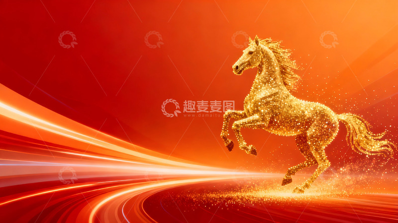 高清大图下载【趣麦麦图】马年营销海报-3