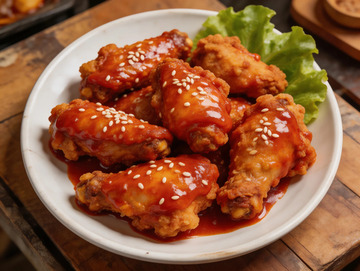 炸鸡块美味诱人