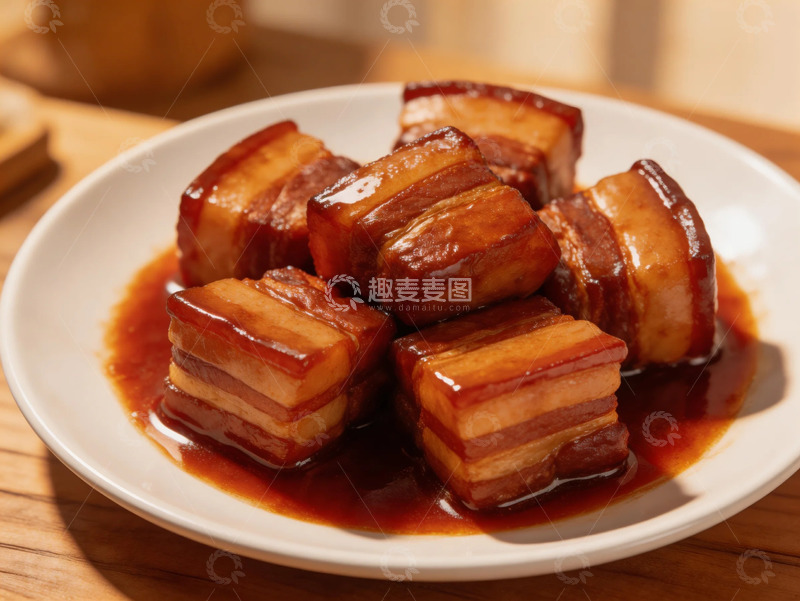 高清大图下载【趣麦麦图】-中式红烧肉美味菜品摄影