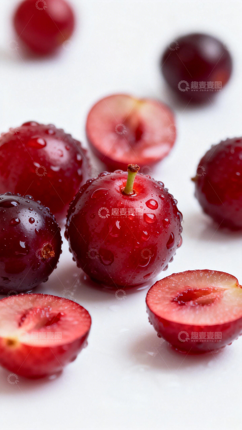 高清大图下载【趣麦麦图】新鲜李子特写摄影