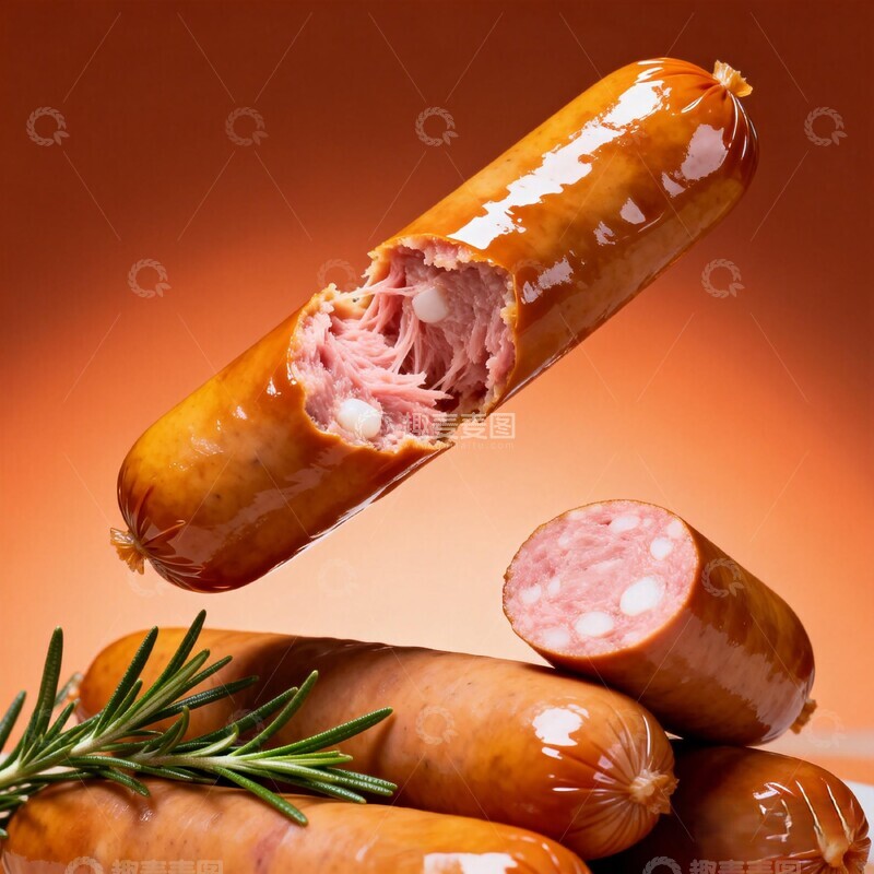 高清大图下载【趣麦麦图】美食摄影香肠特写
