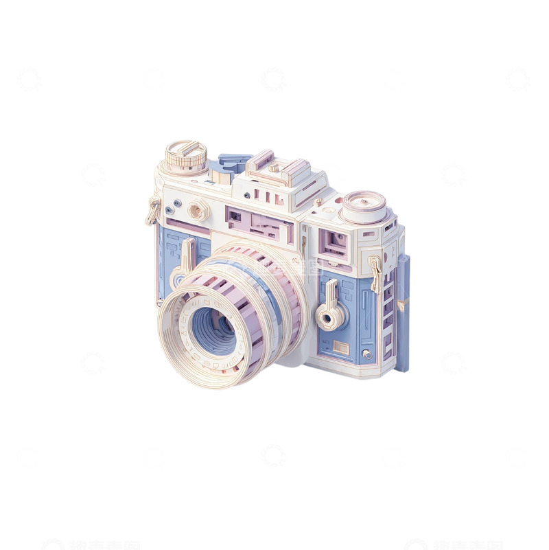高清大图下载【趣麦麦图】未来感复古胶片相机的奇幻旅程