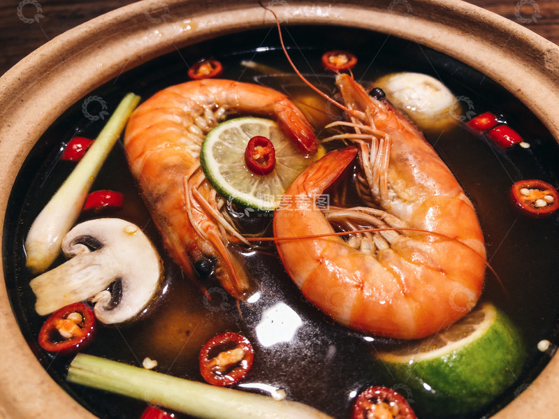 高清大图下载【趣麦麦图】泰式冬阴功海鲜火锅美食摄影