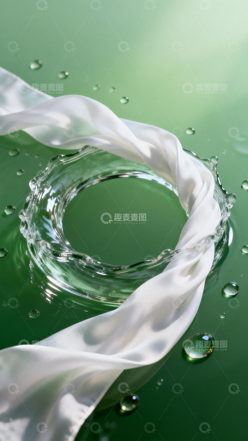 高清大图下载【趣麦麦图】丝绸水花艺术摄影