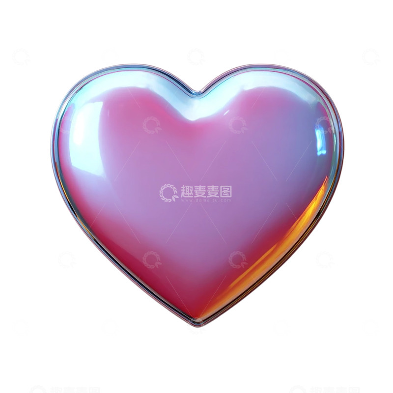 高清大图下载【趣麦麦图】梦幻彩虹心形光影奇境