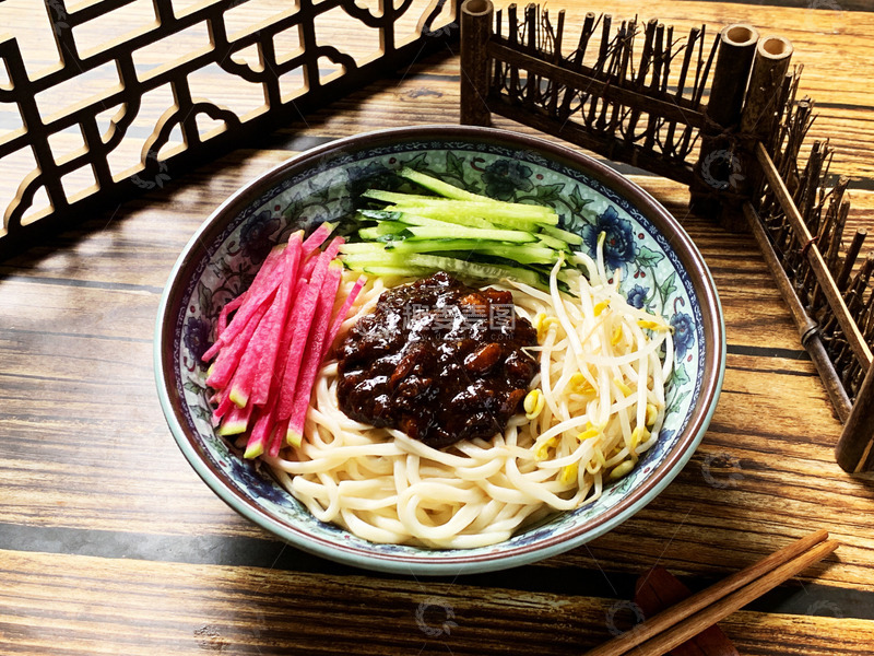 高清大图下载【趣麦麦图】中式面条老北京炸酱面美食摄影