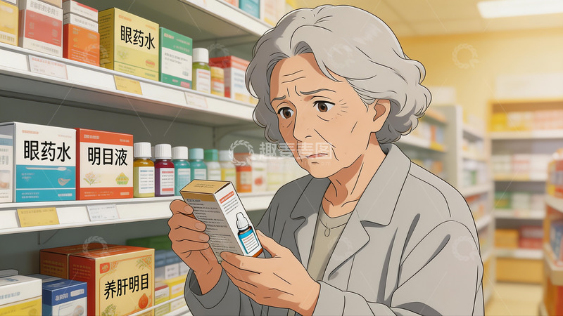 高清大图下载【趣麦麦图】日漫风格老年女性买药1