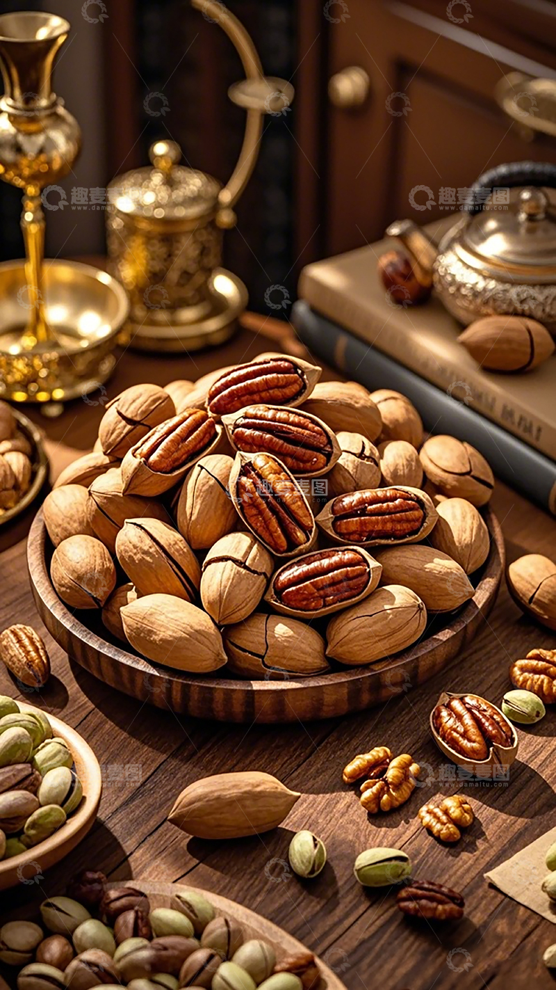 高清大图下载【趣麦麦图】坚果盛宴古典风格美食摄影