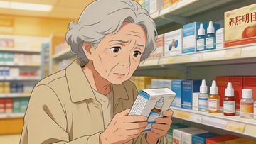 日漫风格老年女性买药3
