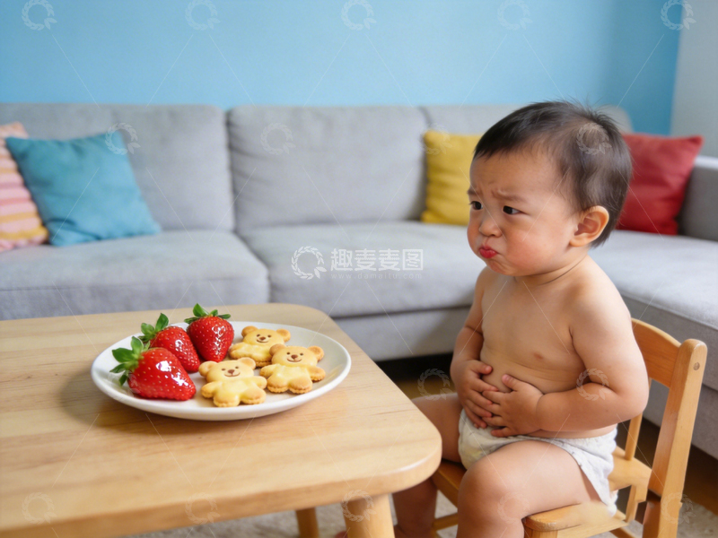 高清大图下载【趣麦麦图】温馨家庭宝宝草莓饼干