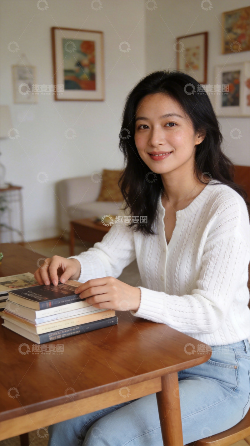 高清大图下载【趣麦麦图】文艺清新室内阅读生活照