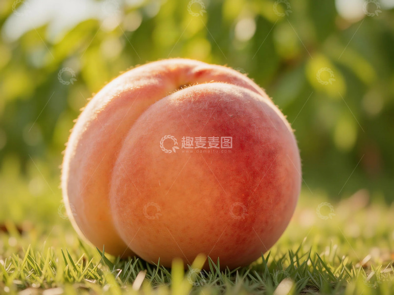 高清大图下载【趣麦麦图】桃园鲜桃特写摄影图