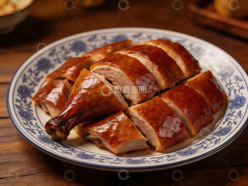 高清大图下载【趣麦麦图】中式烤鸭美食摄影图片
