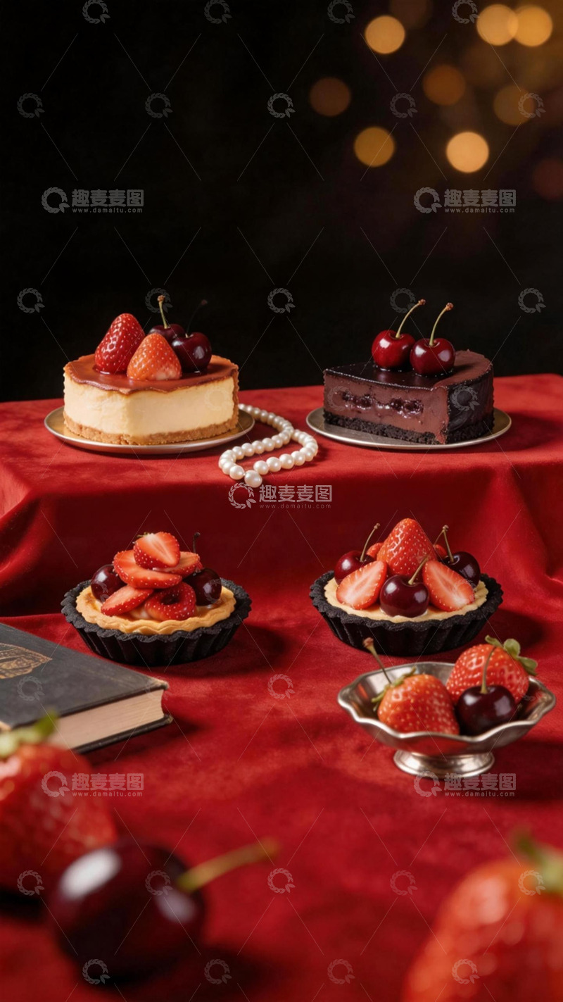 高清大图下载【趣麦麦图】车厘子草莓主题甜品摄影11