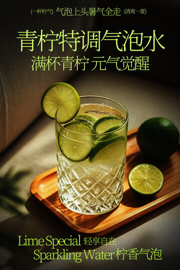 青柠特调气泡水海报