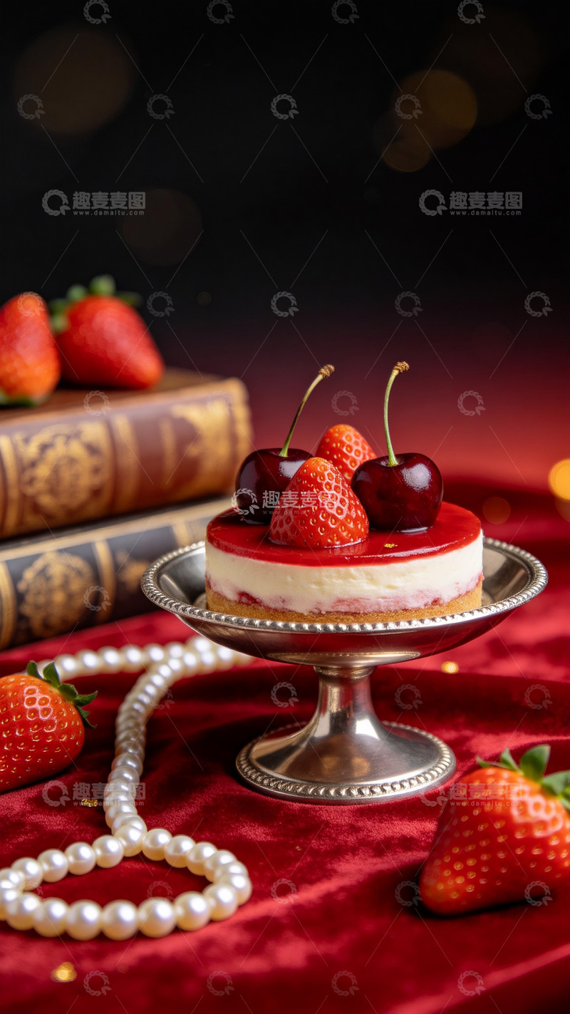 高清大图下载【趣麦麦图】车厘子草莓主题甜品摄影15