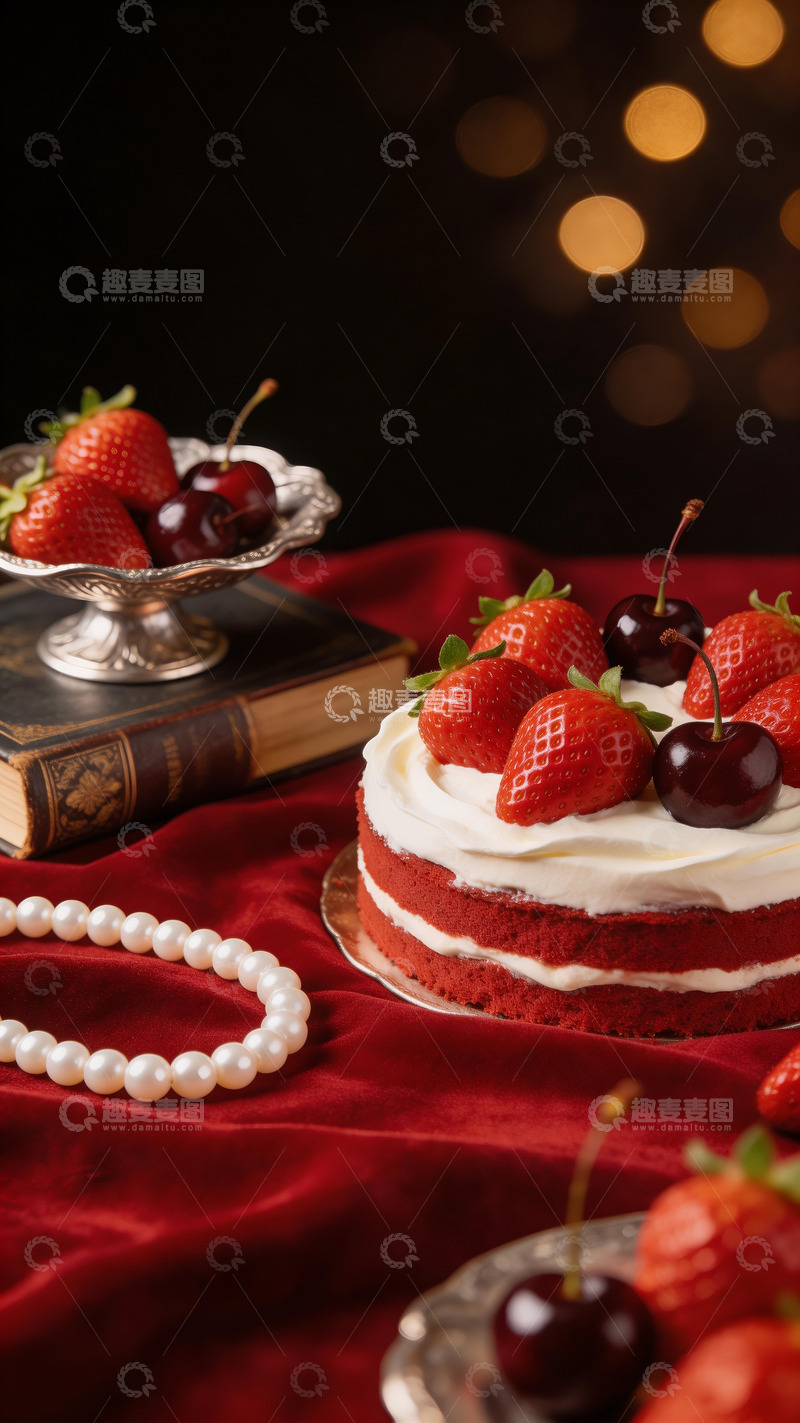 高清大图下载【趣麦麦图】车厘子草莓主题甜品摄影5