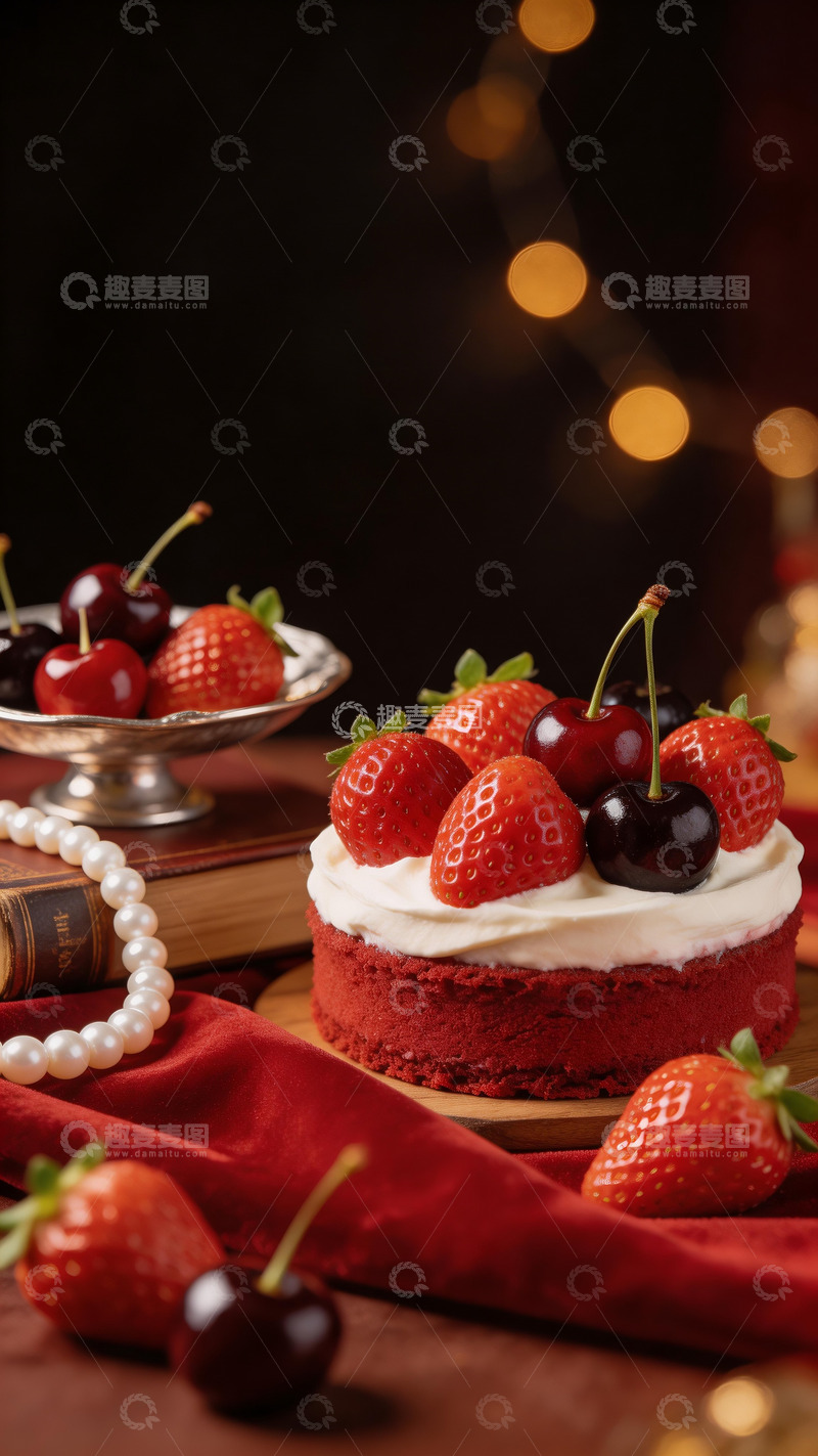 高清大图下载【趣麦麦图】车厘子草莓主题甜品摄影10