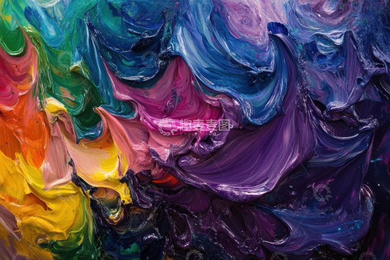 高清大图下载【趣麦麦图】五颜六色的颜料