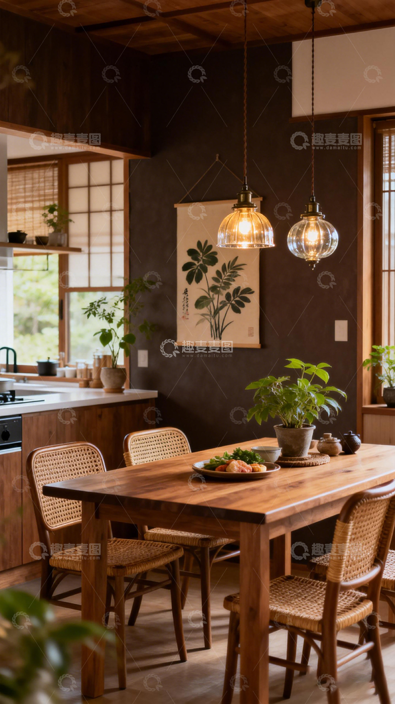 高清大图下载【趣麦麦图】日式简约餐厅设计