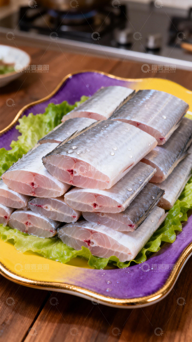 高清大图下载【趣麦麦图】新鲜鱼肉拼盘美食摄影