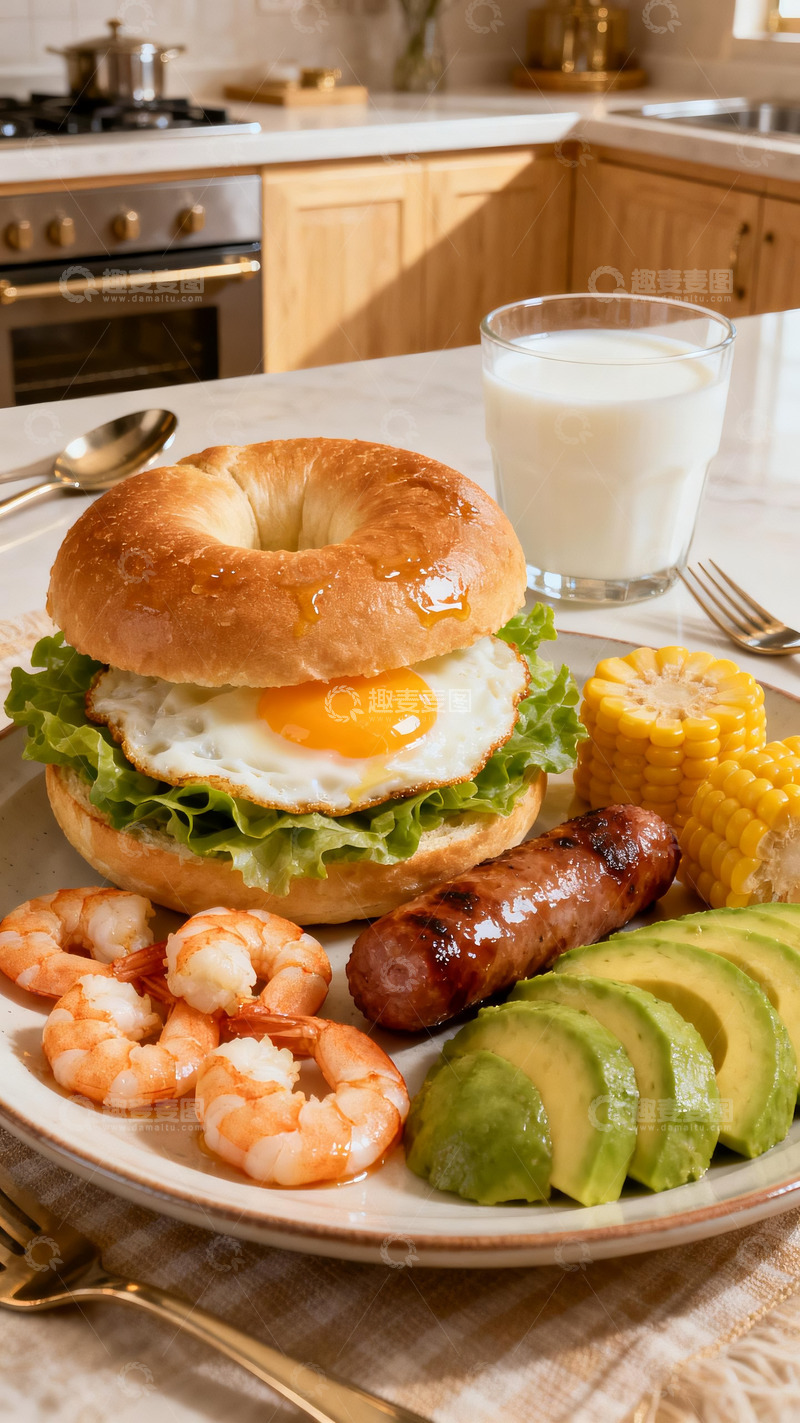 高清大图下载【趣麦麦图】丰盛的西式早餐2