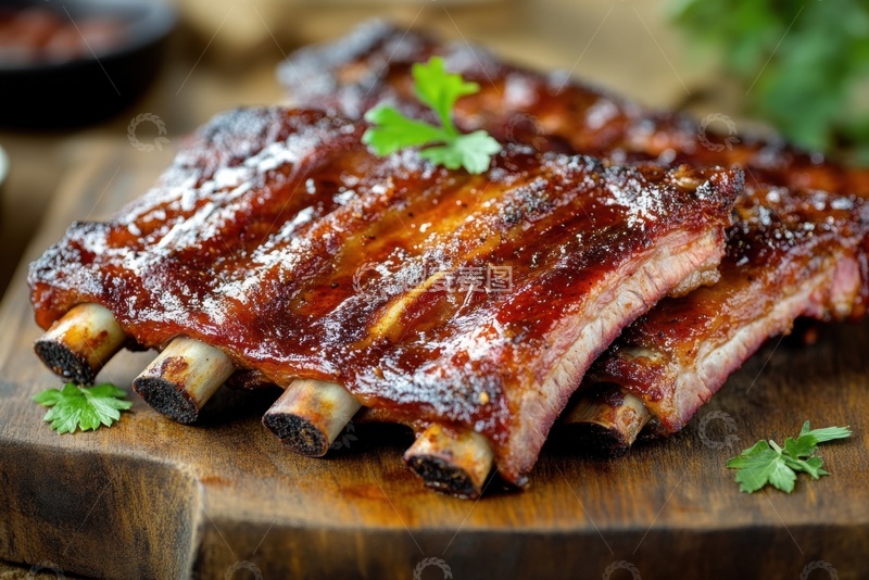 高清大图下载【趣麦麦图】美味的酱烧排骨