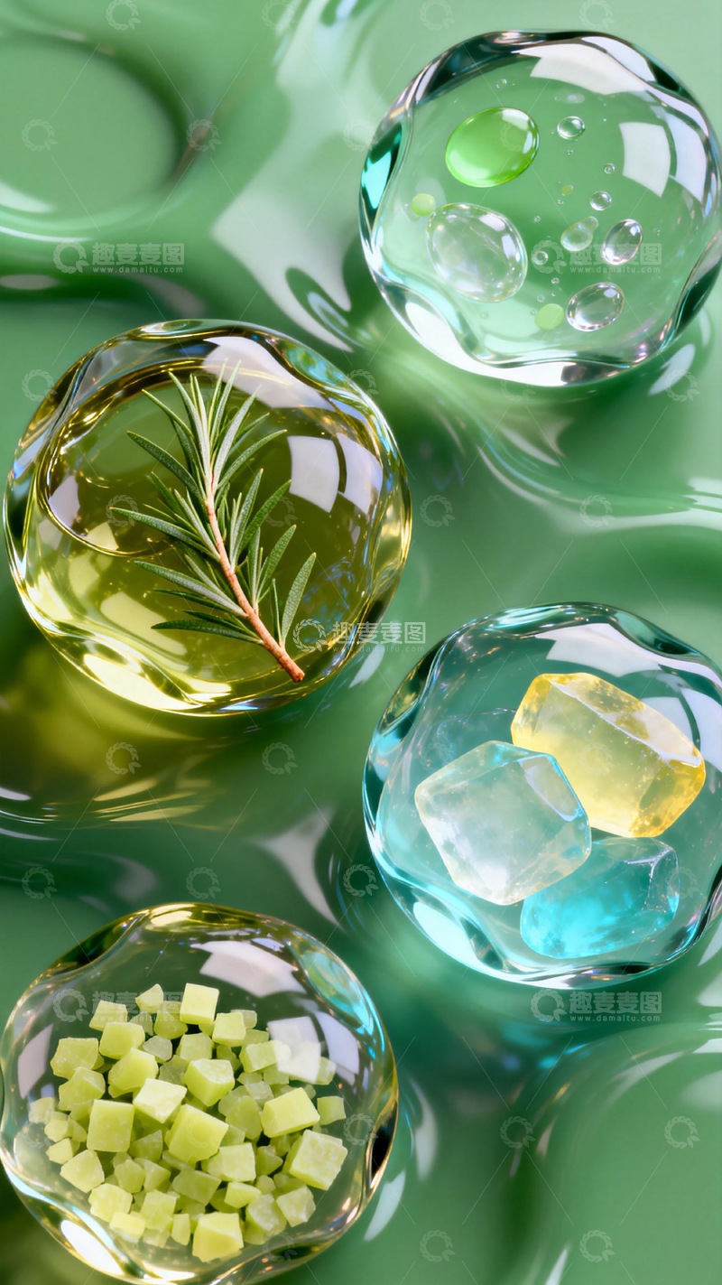 高清大图下载【趣麦麦图】玻璃容器创意摆放摄影