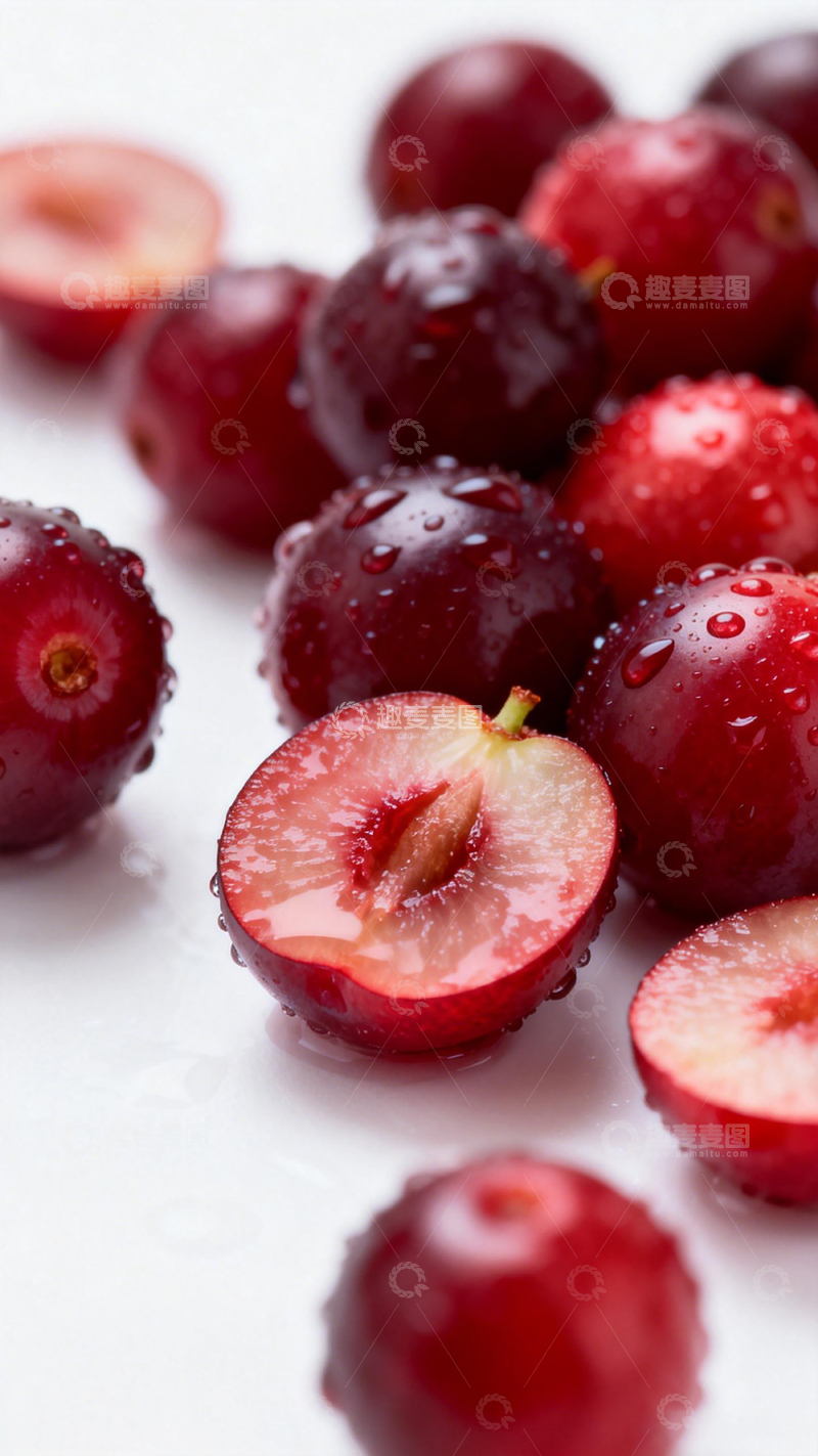 高清大图下载【趣麦麦图】新鲜樱桃特写摄影图