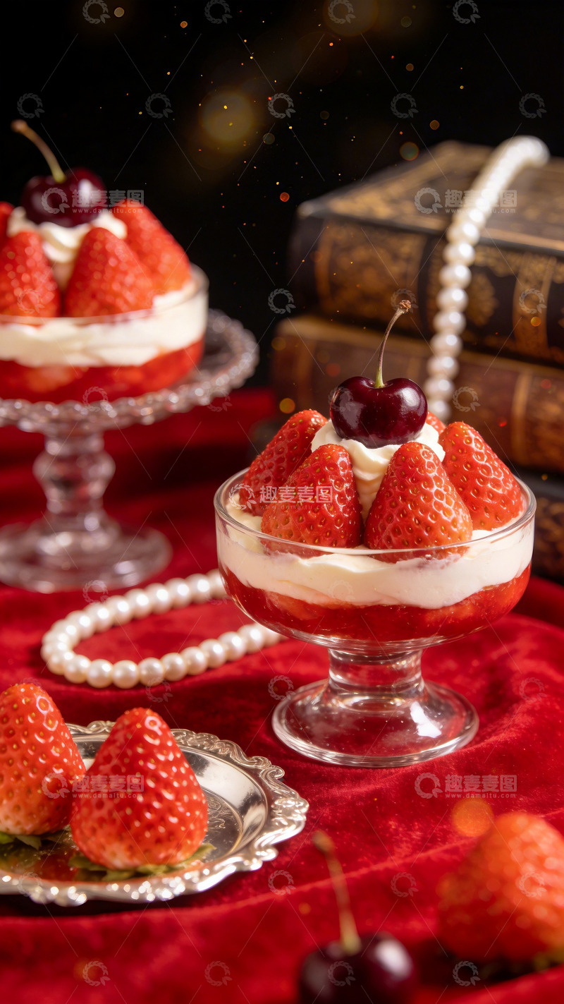 高清大图下载【趣麦麦图】车厘子草莓主题甜品摄影4