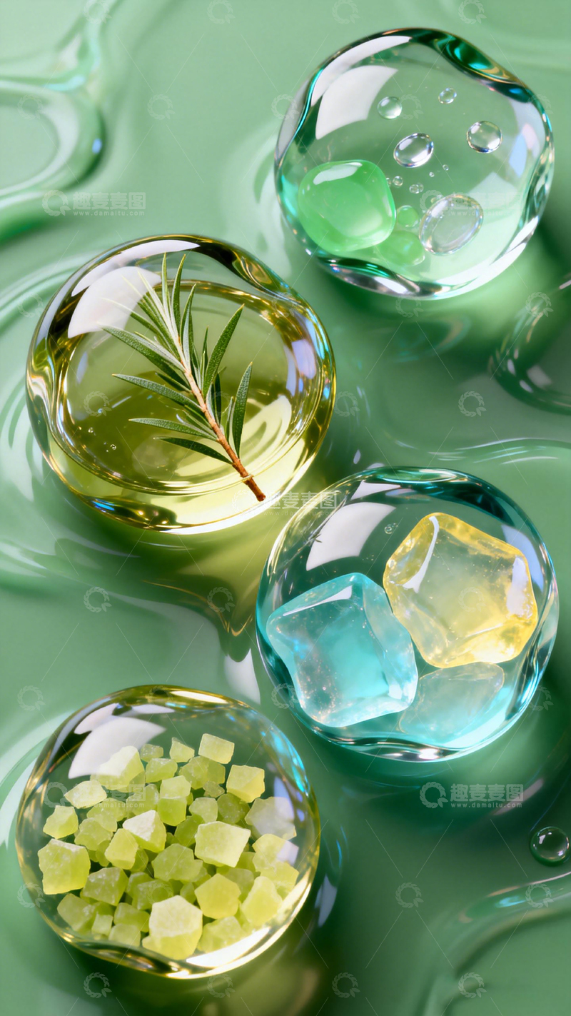 高清大图下载【趣麦麦图】水晶玻璃容器装饰艺术