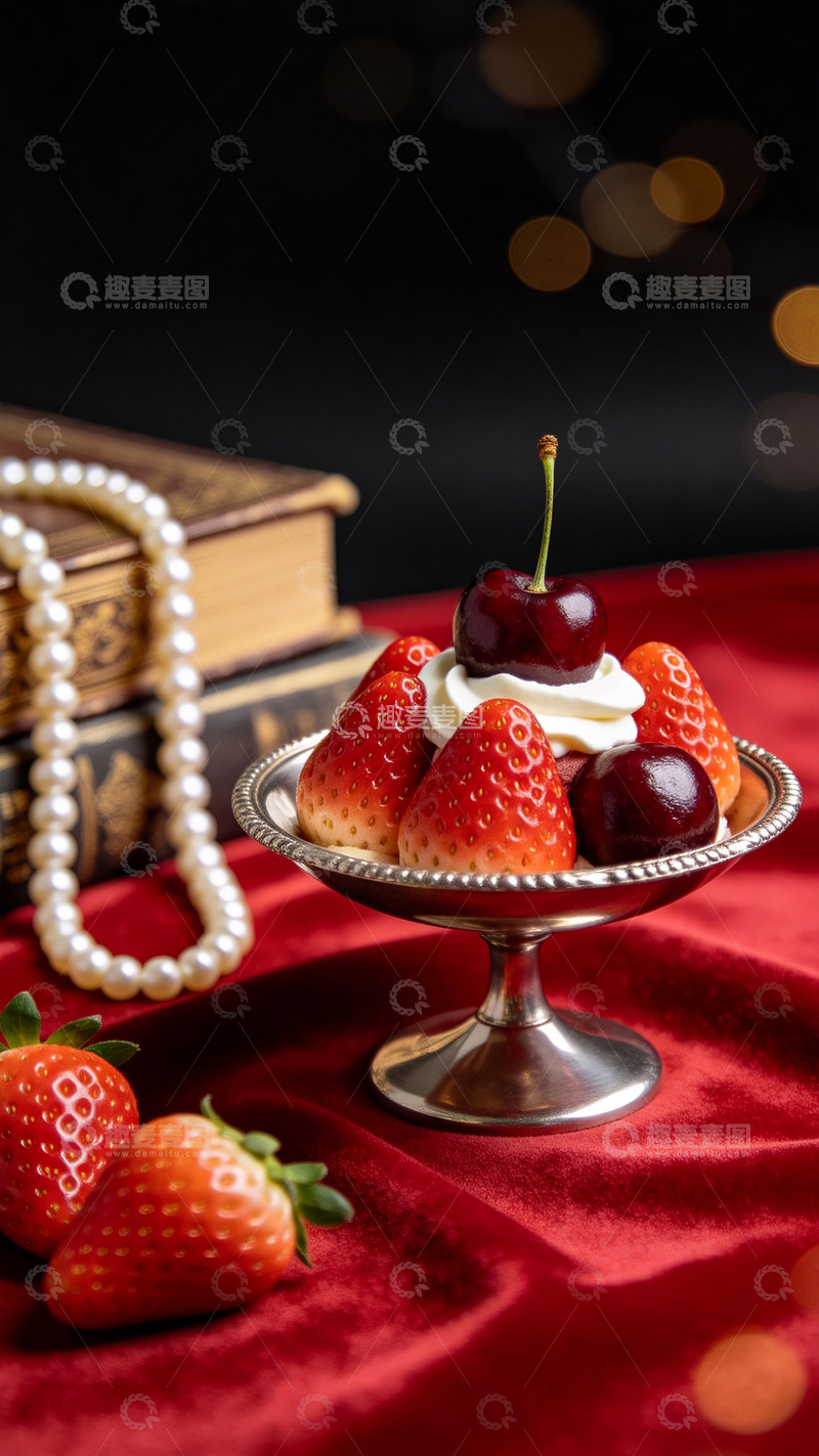 高清大图下载【趣麦麦图】车厘子草莓主题甜品摄影16