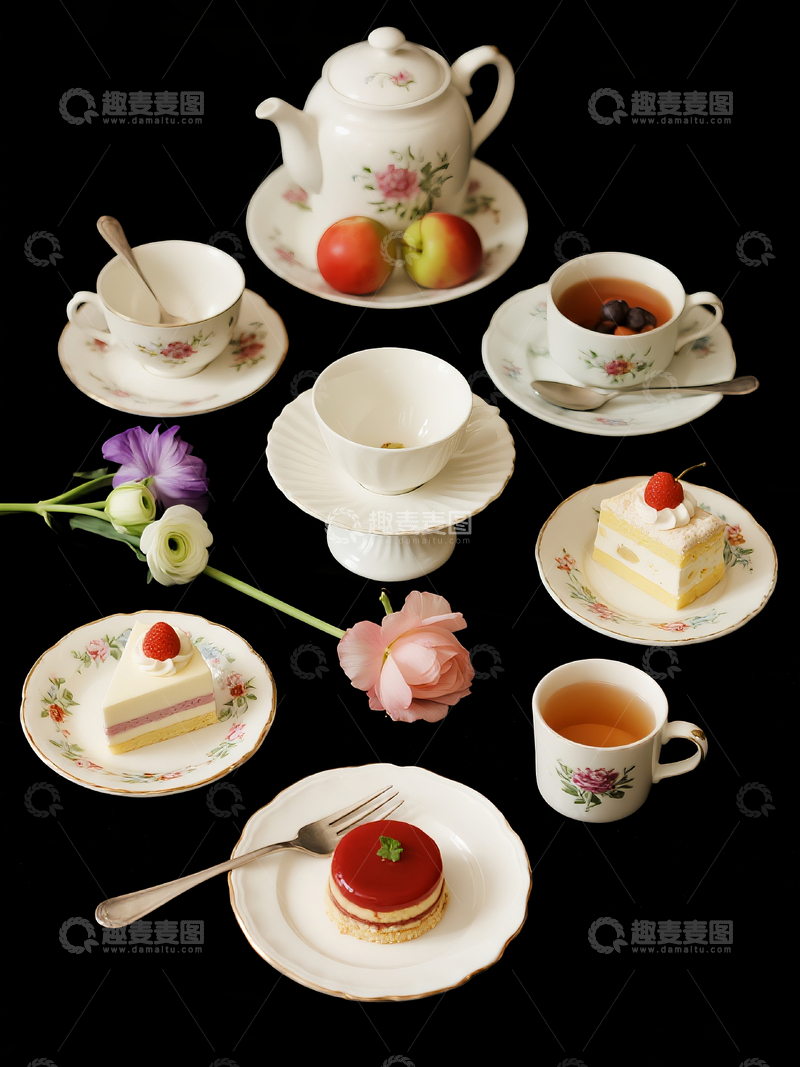 源文件下载【趣麦麦图】复古风格餐具5