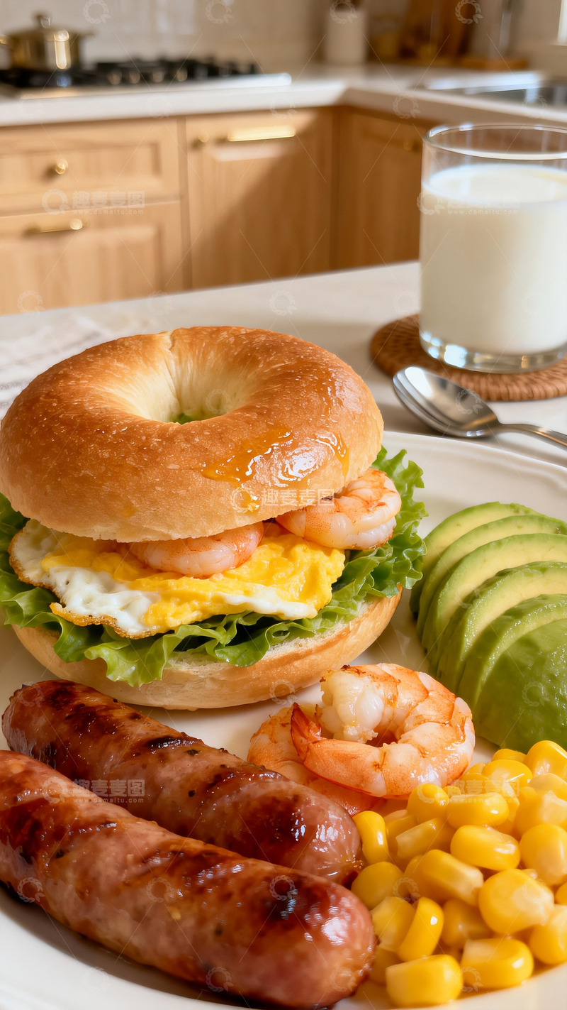 高清大图下载【趣麦麦图】丰盛的西式早餐3