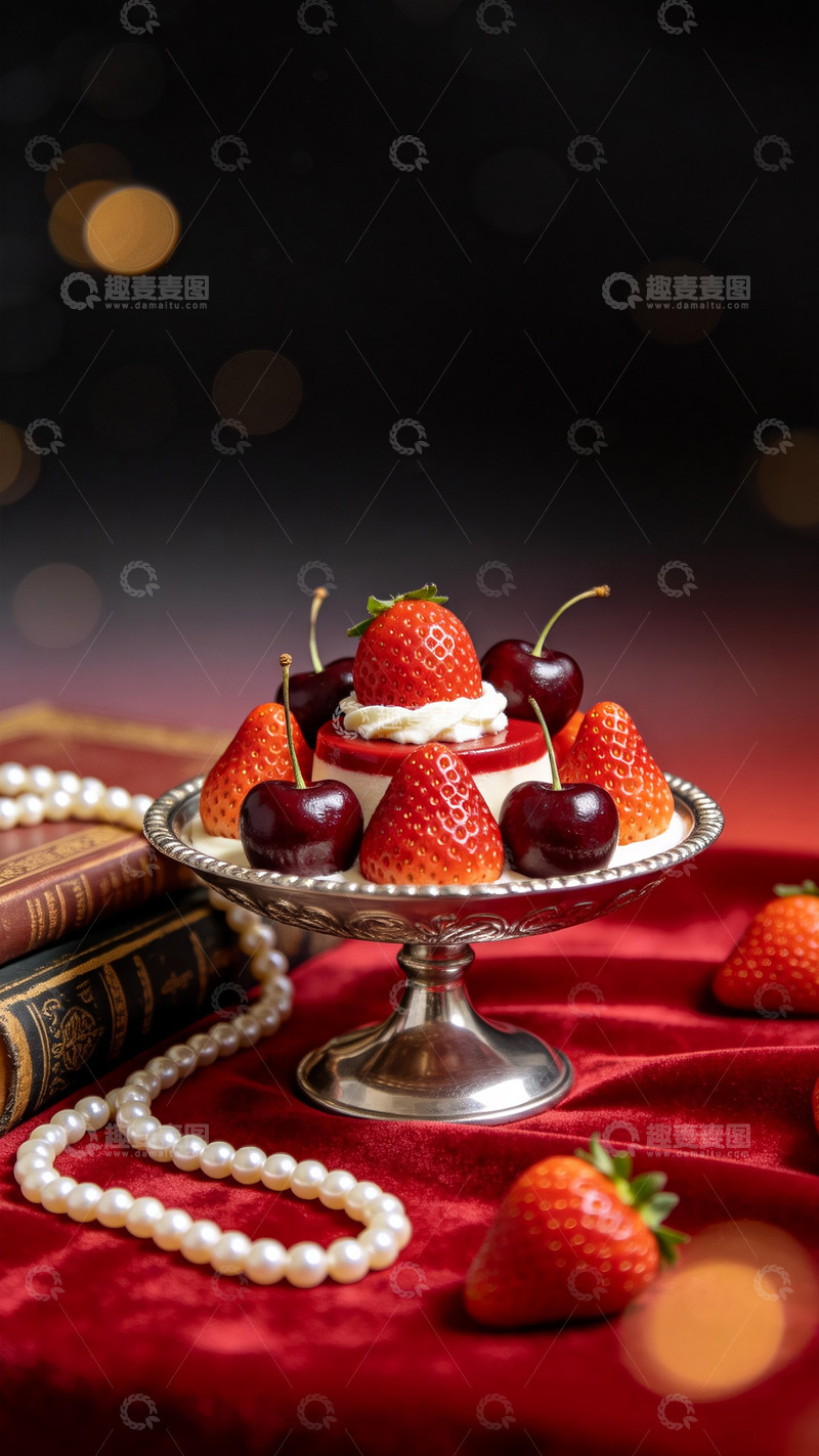 高清大图下载【趣麦麦图】车厘子草莓主题甜品摄影8
