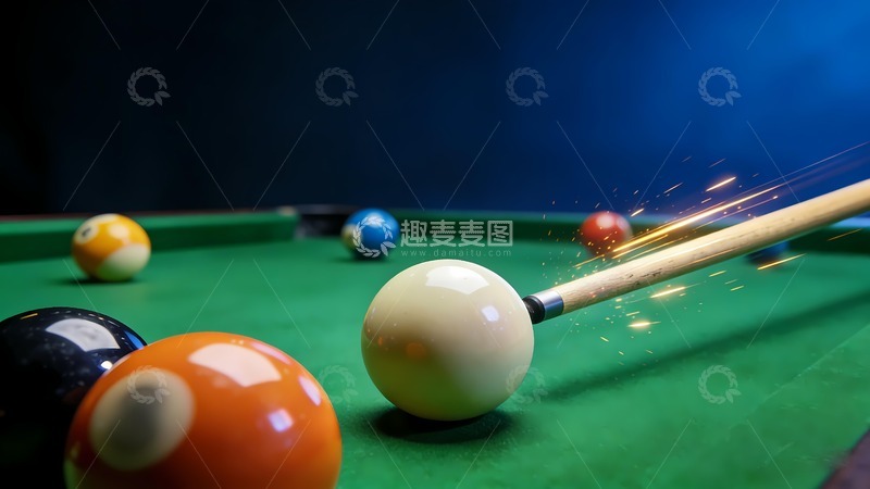 高清大图下载【趣麦麦图】台球台打台球台球室6