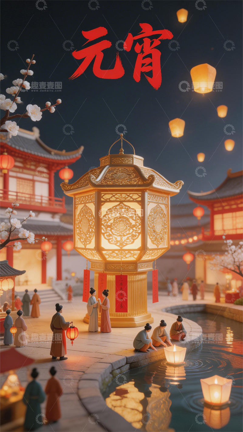 高清大图下载【趣麦麦图】元宵节海报设计-17