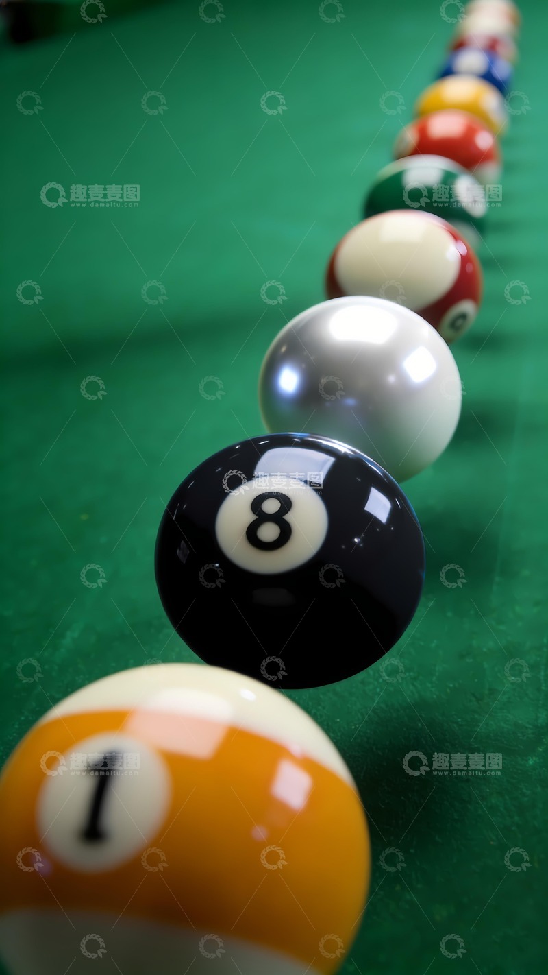 高清大图下载【趣麦麦图】台球台打台球台球室10