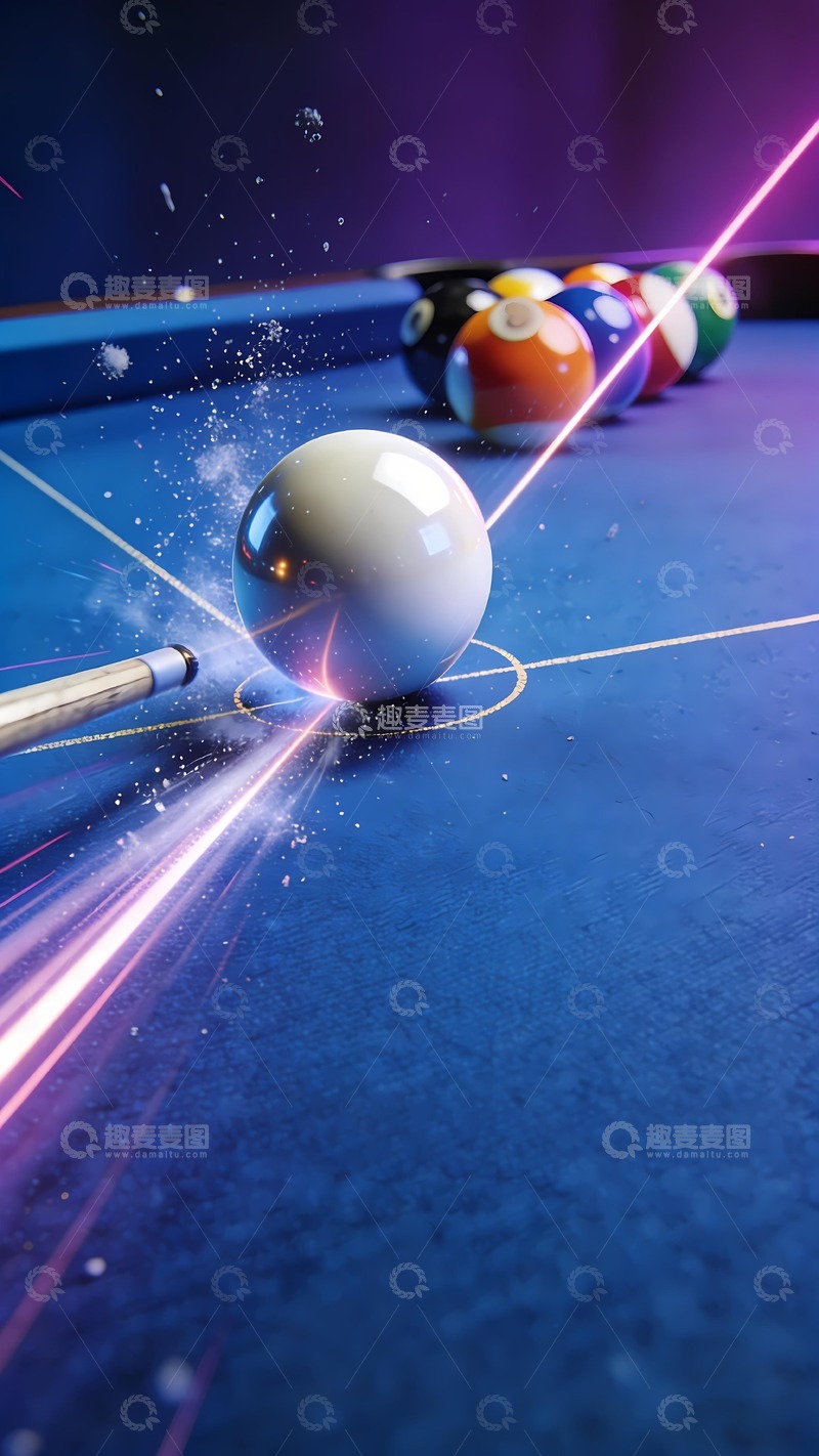 高清大图下载【趣麦麦图】台球台打台球台球室12