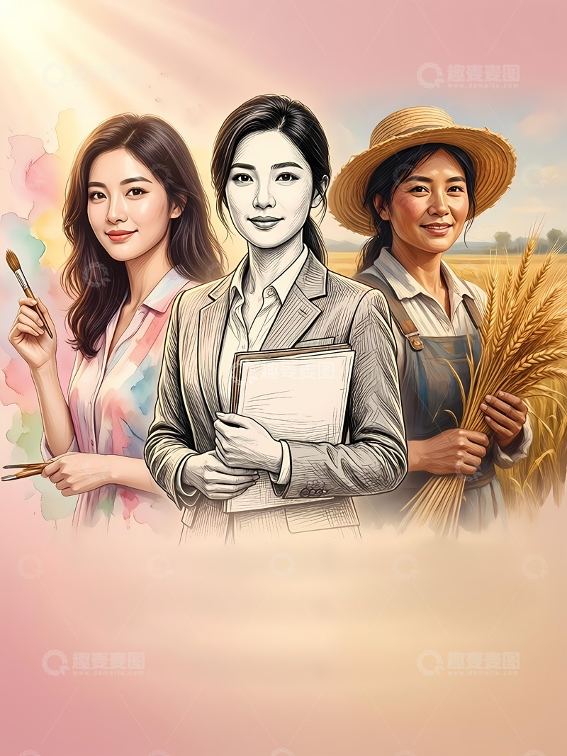 高清大图下载【趣麦麦图】-三八妇女节9